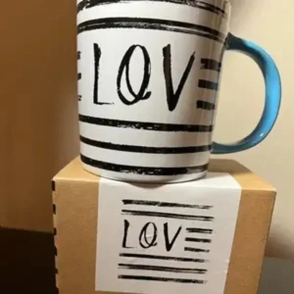 Love Mug by Wit & Whim Large Ceramic with‎ Box (New)